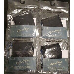 Universal Thread Adult Black Reusable Adjustable Loops LOT of 4 (8 TOTAL MASKS)
